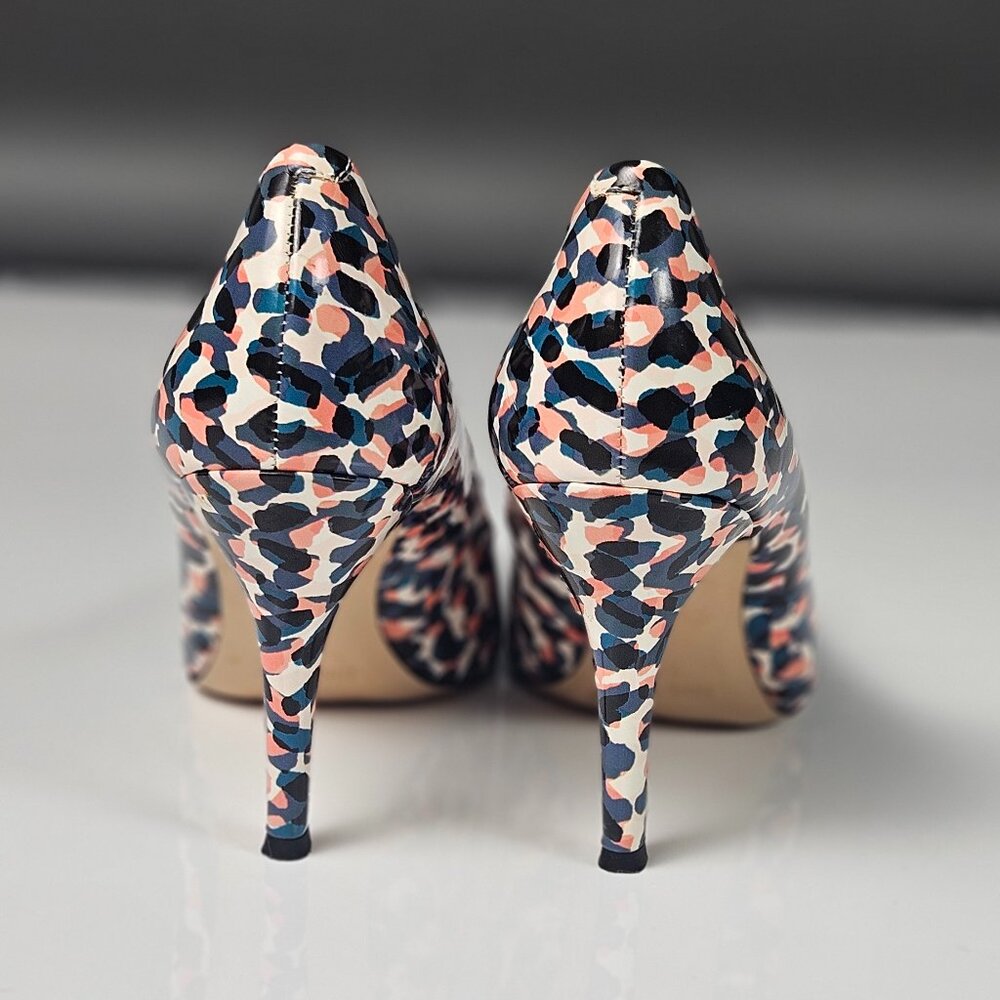 Nine West Flax Patent Pointed Toe Pumps Blue Pink Black - Picture 9 of 16